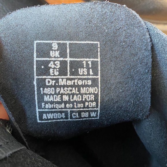 Doc Martens 1460 Pascal Lace Up Boots Black Leather - Picture 7 of 8